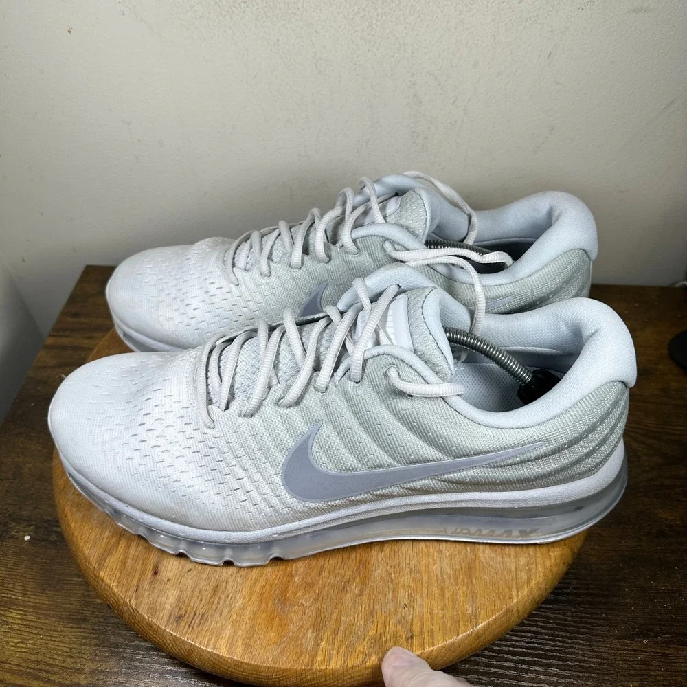 Nike Air Max 2017 Mens Running Shoes Pure Platinum Wolf Grey 849559-009 Size 14